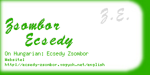 zsombor ecsedy business card